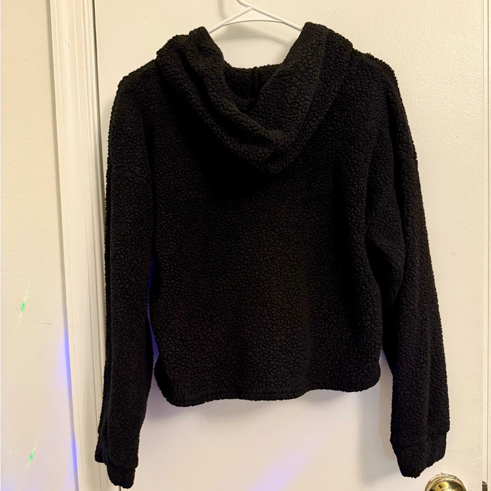 Cozy Black Sherpa Hoodie